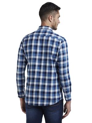 blue checkered casual shirt - 17695955 - Standard Image - 4