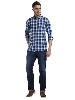 blue checkered casual shirt - 17695955 - Standard Image - 5