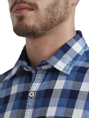 blue checkered casual shirt - 17695955 - Standard Image - 6