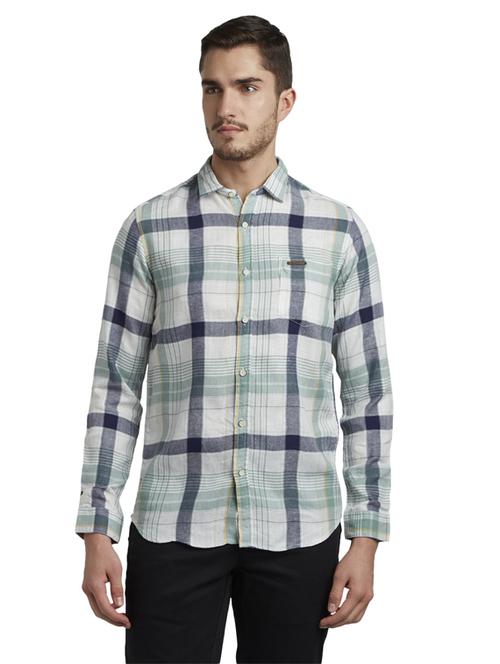 white checkered casual shirt - 17695957 - Standard Image - 1