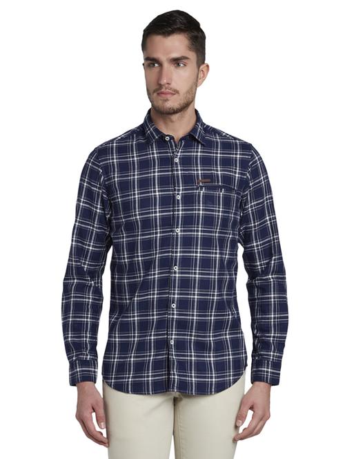 blue checkered casual shirt - 17695958 - Standard Image - 1