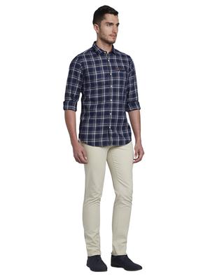 blue checkered casual shirt - 17695958 - Standard Image - 5