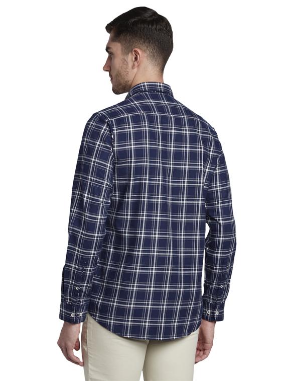 blue checkered casual shirt - 17695958 - Zoom Image - 4