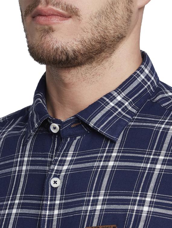 blue checkered casual shirt - 17695958 - Zoom Image - 6