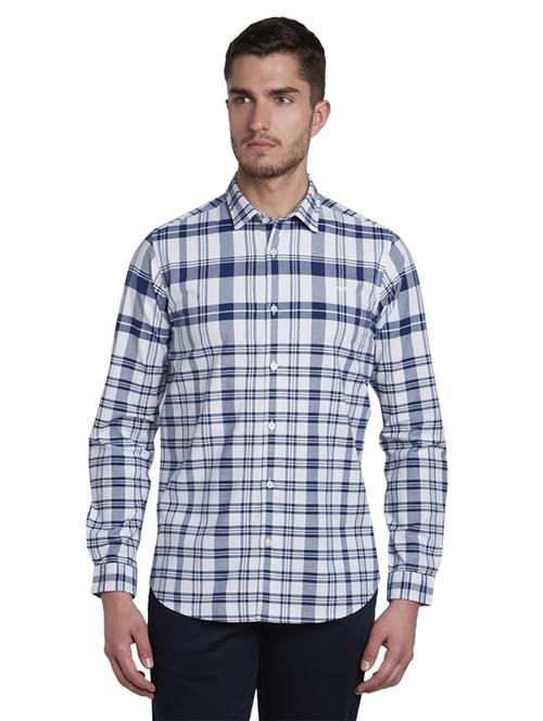 blue checkered casual shirt - 17695959 - Standard Image - 1