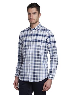 blue checkered casual shirt - 17695959 - Standard Image - 2