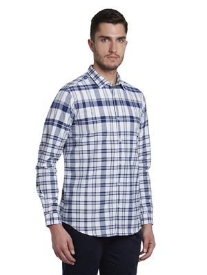 blue checkered casual shirt - 17695959 - Standard Image - 3