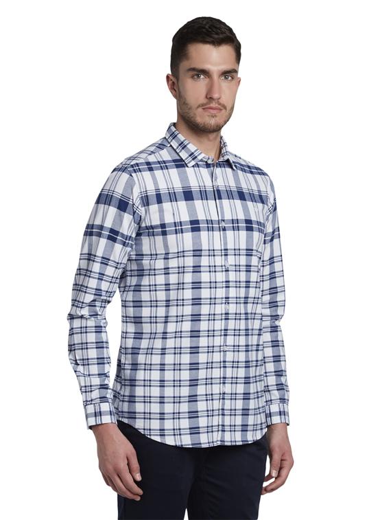 blue checkered casual shirt - 17695959 - Zoom Image - 3