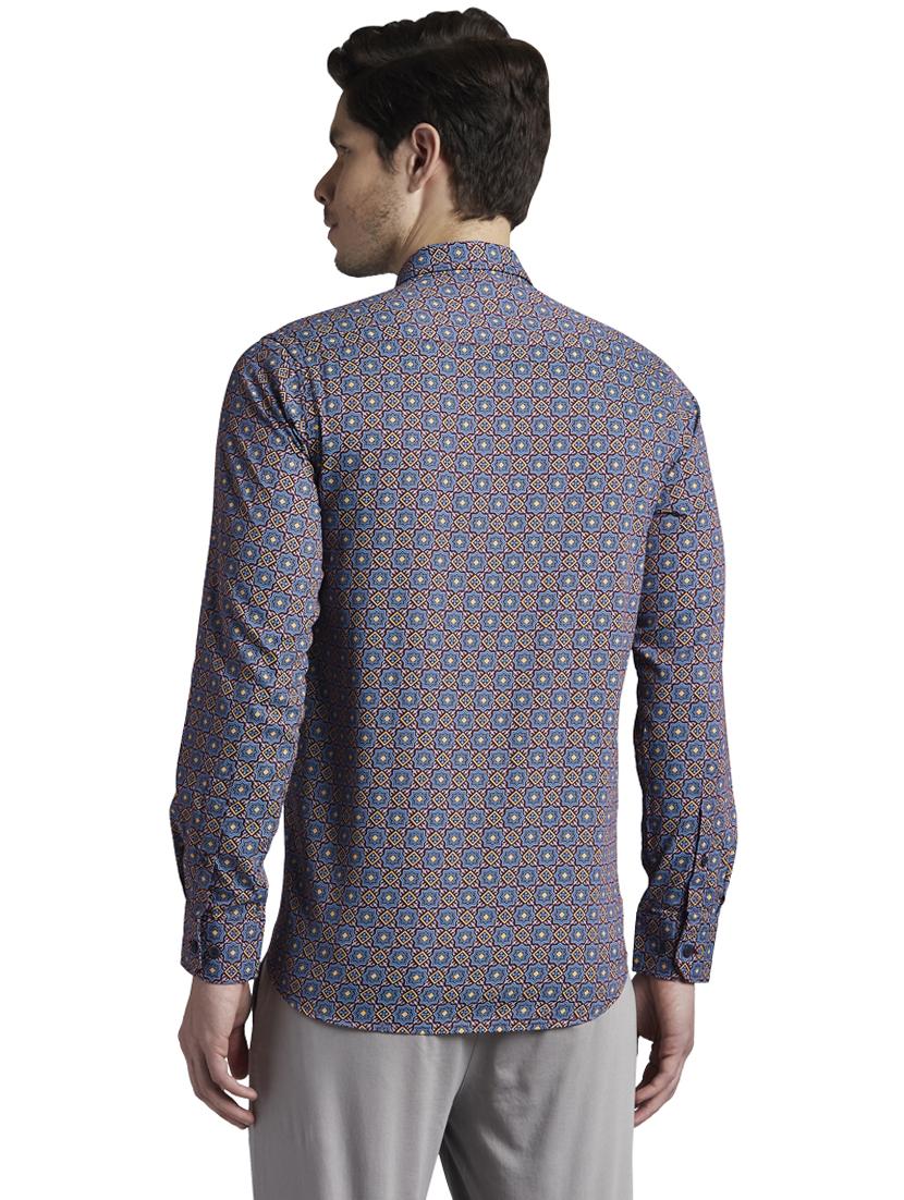 blue printed casual shirt - 17695970 - Zoom Image - 3