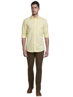 yellow solid casual shirt - 17695988 - Standard Image - 4