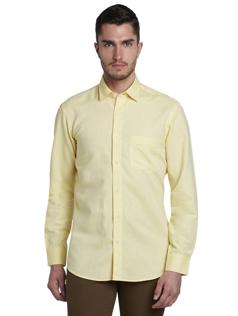 yellow solid casual shirt - 17695988 - Zoom Image - 1