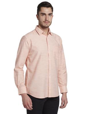 orange solid casual shirt - 17695989 - Standard Image - 2