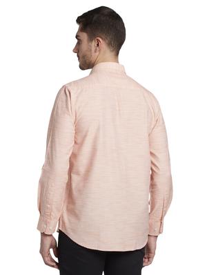 orange solid casual shirt - 17695989 - Standard Image - 3