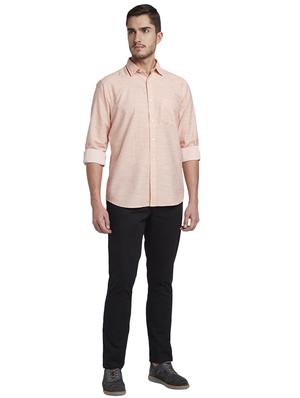 orange solid casual shirt - 17695989 - Standard Image - 4