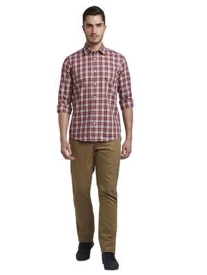 maroon checkered casual shirt - 17696034 - Standard Image - 5