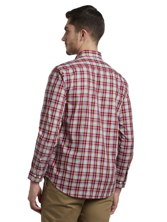 maroon checkered casual shirt - 17696034 - Zoom Image - 4