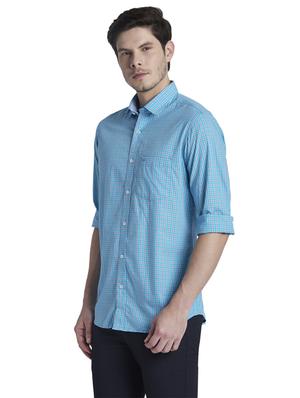 blue checkered casual shirt - 17696077 - Standard Image - 2