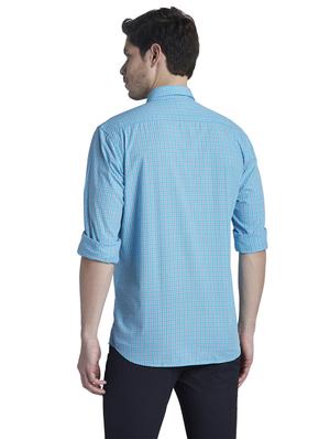 blue checkered casual shirt - 17696077 - Standard Image - 4