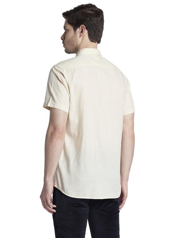 beige solid casual shirt - 17696125 - Zoom Image - 4