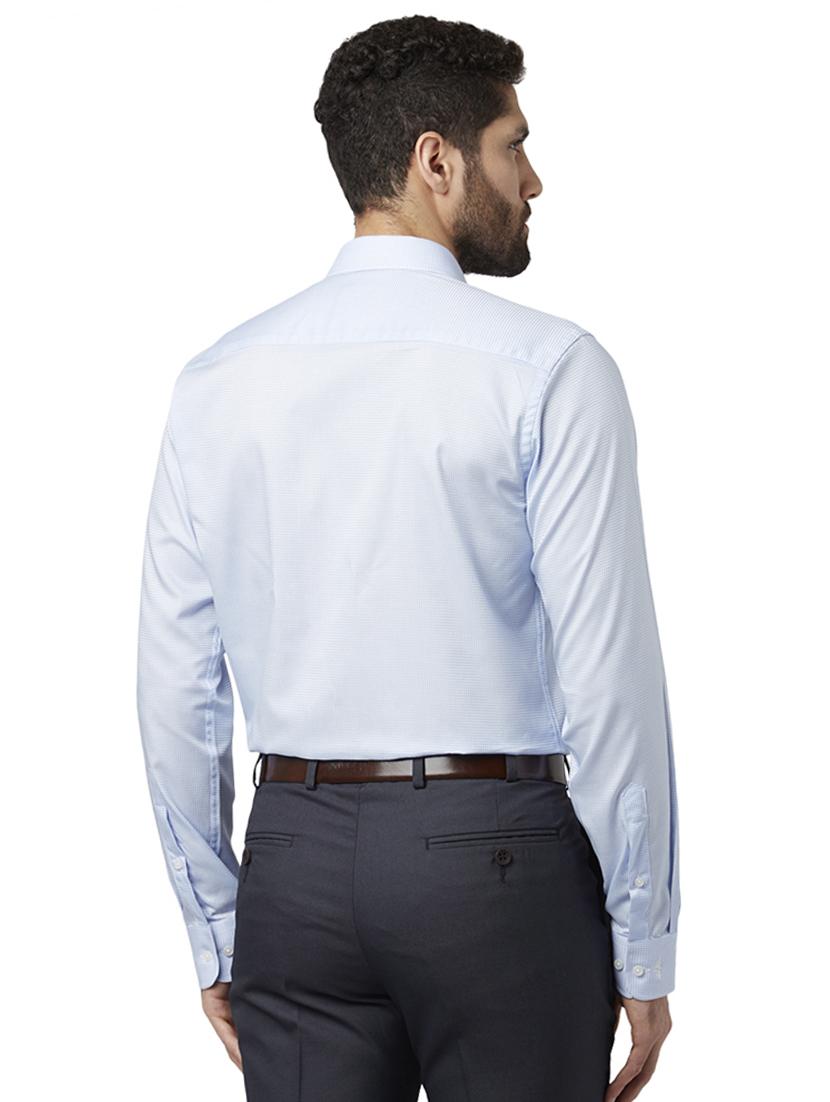 blue checkered formal shirt - 17696272 - Zoom Image - 3
