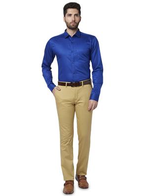 blue solid formal shirt - 17696298 - Standard Image - 4