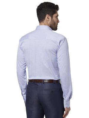 blue printed formal shirt - 17696308 - Standard Image - 3