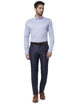 blue printed formal shirt - 17696308 - Standard Image - 4