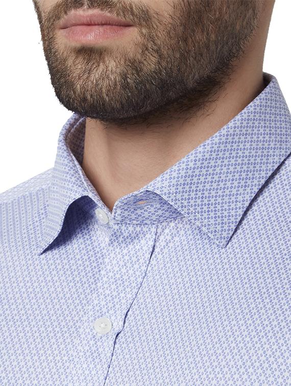 blue printed formal shirt - 17696308 - Zoom Image - 5