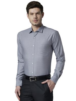 blue printed formal shirt - 17696359 - Standard Image - 2