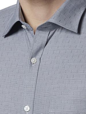 blue printed formal shirt - 17696359 - Standard Image - 5