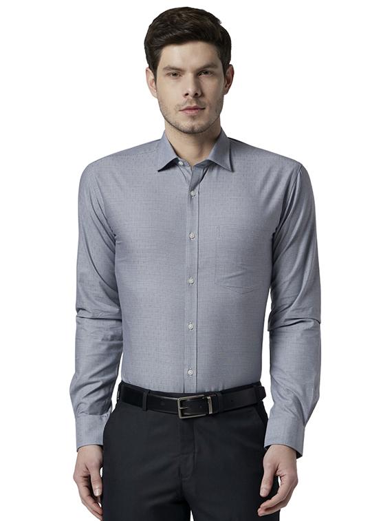 blue printed formal shirt - 17696359 - Zoom Image - 1
