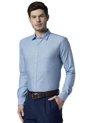 blue printed formal shirt - 17696363 - Standard Image - 2