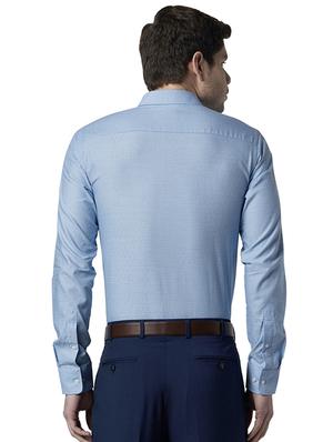 blue printed formal shirt - 17696363 - Standard Image - 3