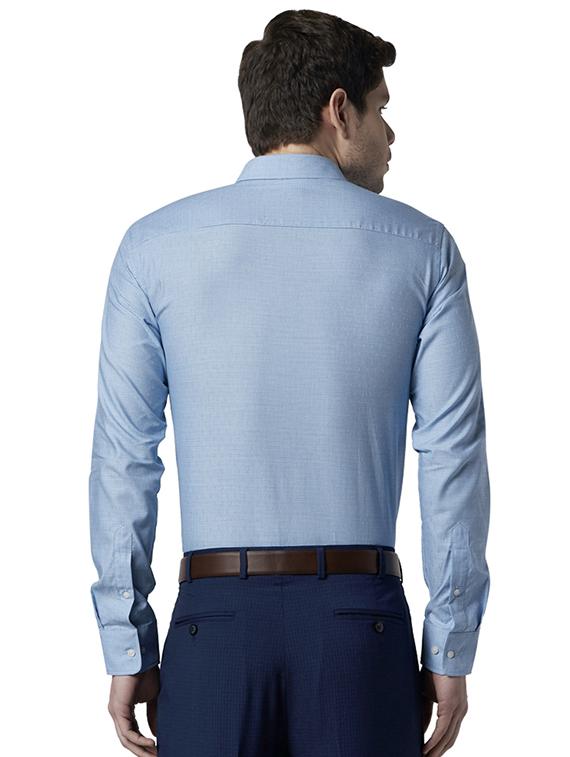 blue printed formal shirt - 17696363 - Zoom Image - 3