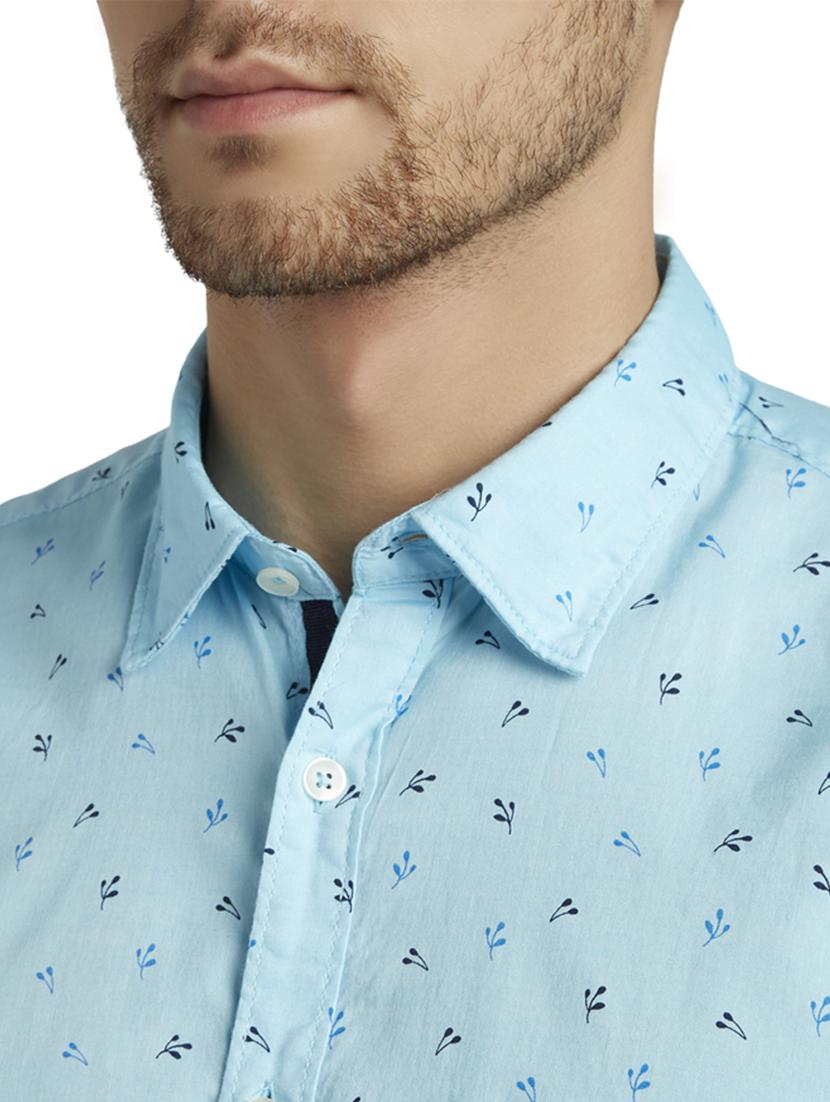 blue printed casual shirt - 17696423 - Zoom Image - 6