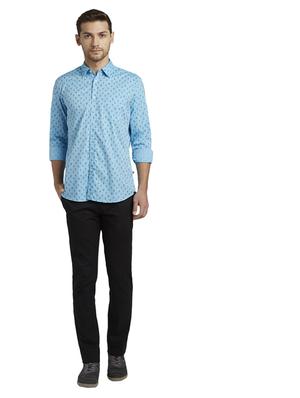 blue printed casual shirt - 17696436 - Standard Image - 5