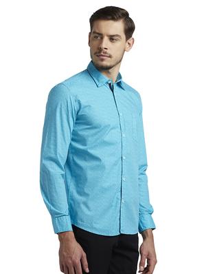 blue printed casual shirt - 17696464 - Standard Image - 3