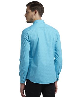 blue printed casual shirt - 17696464 - Standard Image - 4