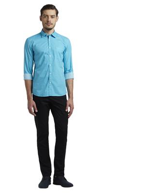 blue printed casual shirt - 17696464 - Standard Image - 5
