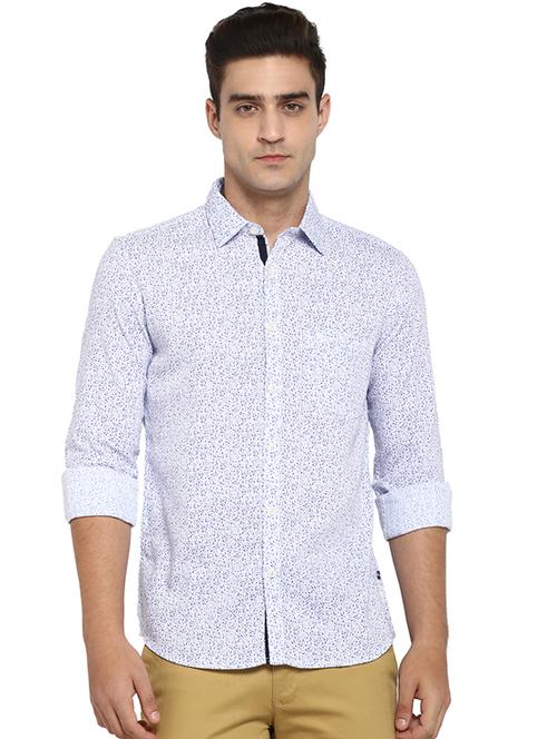 white printed casual shirt - 17696484 - Standard Image - 1