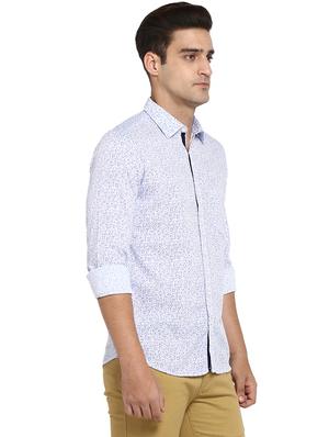 white printed casual shirt - 17696484 - Standard Image - 2