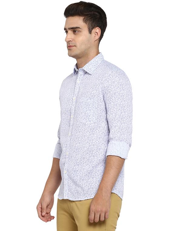 white printed casual shirt - 17696484 - Zoom Image - 3