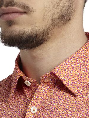 orange printed casual shirt - 17696528 - Standard Image - 6