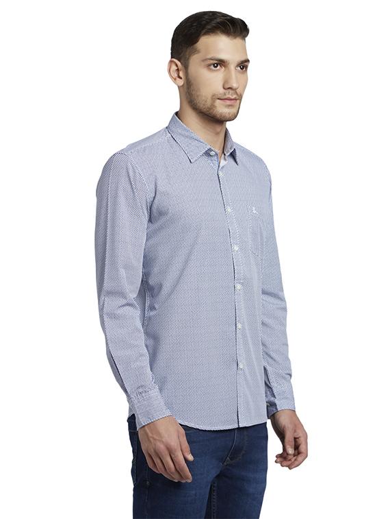 blue printed casual shirt - 17696572 - Zoom Image - 2
