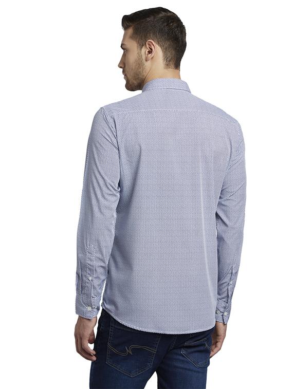 blue printed casual shirt - 17696572 - Zoom Image - 4