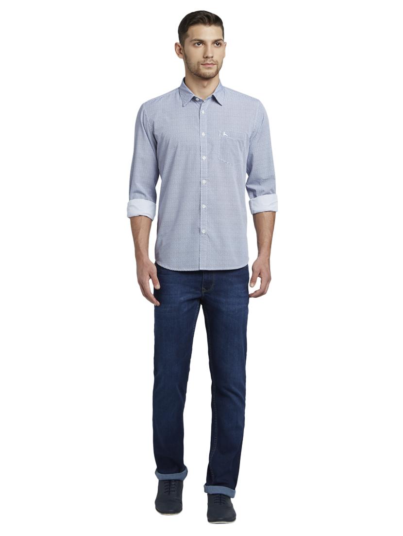 blue printed casual shirt - 17696572 - Zoom Image - 5