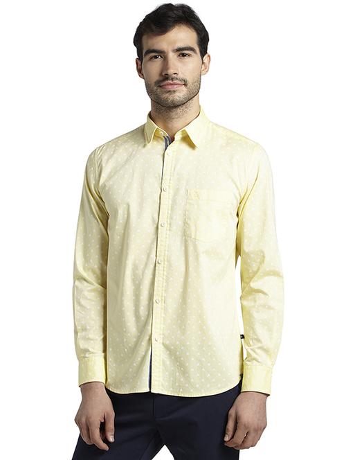 yellow printed casual shirt - 17696620 - Standard Image - 1