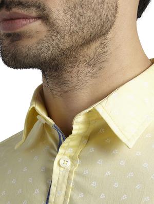 yellow printed casual shirt - 17696620 - Standard Image - 6