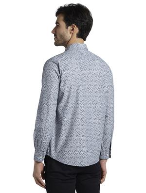 grey printed casual shirt - 17696622 - Standard Image - 4