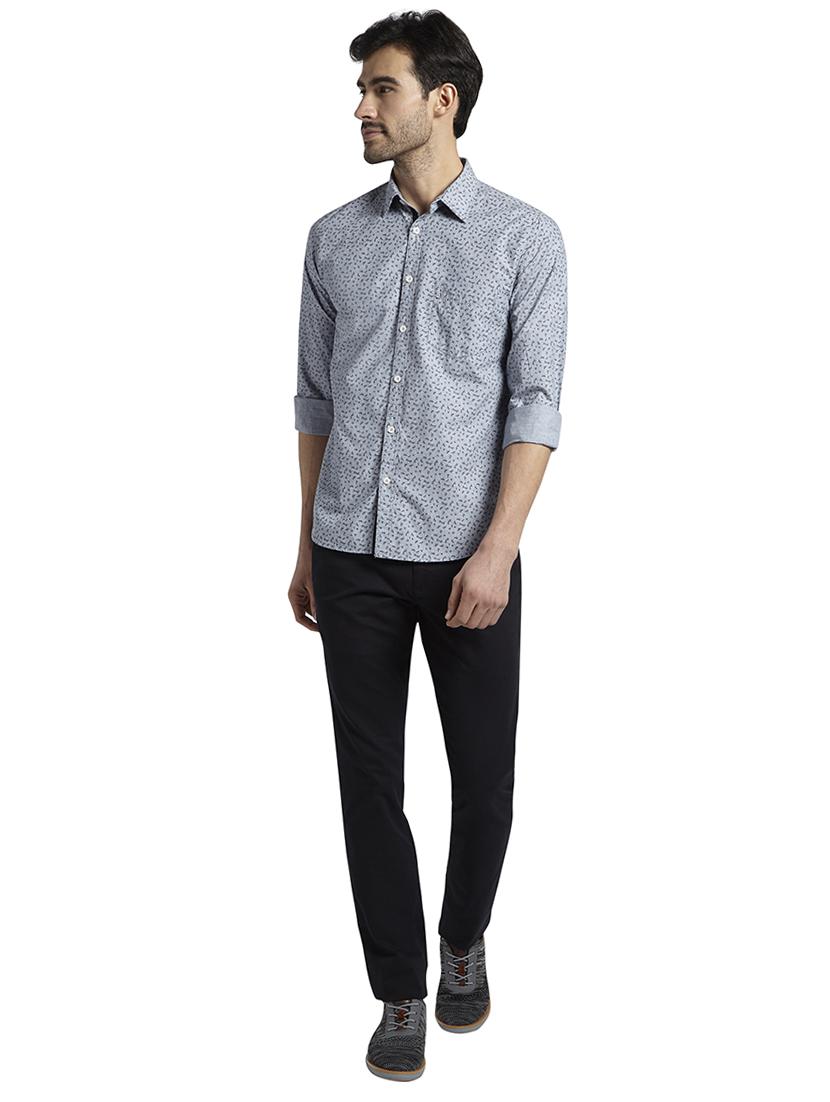 grey printed casual shirt - 17696622 - Zoom Image - 5